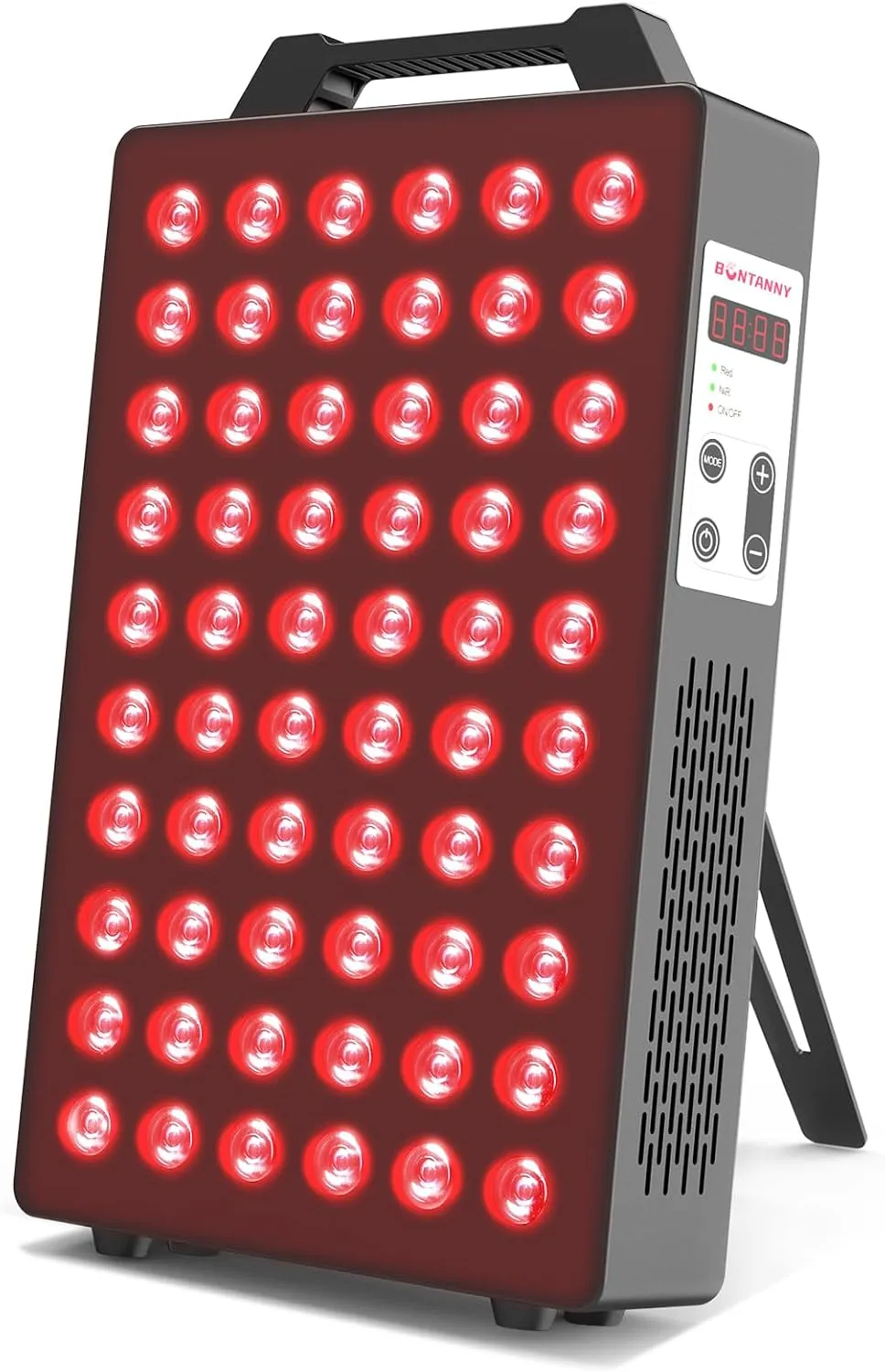 Red Light Therapy, 660nm 850nm 2-Wavelength Red Near Infrared Light Device with 60 Dual Chip Clinical Grade LEDs, Remote Control, Timer for Face, Body, Skin, Pain Relief, BO-300 (Black)