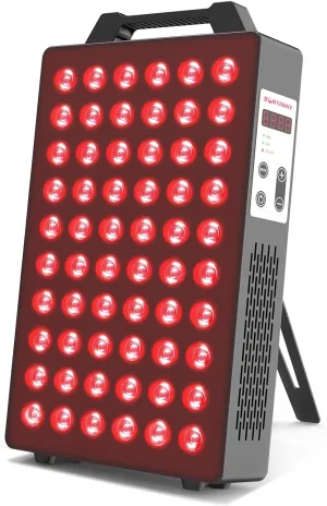 Red Light Therapy, 660nm 850nm 2-Wavelength Red Near Infrared Light Device with 60 Dual Chip Clinical Grade LEDs, Remote Control, Timer for Face, Body, Skin, Pain Relief, BO-300 (Black)