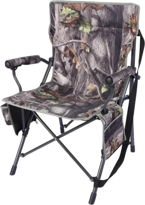 REDCAMP Oversized Hunting Chairs for Blinds, Portable Folding Camo Camping Chairs for Adults Hunting Seats with Hard Arms for Outside Outdoor, Camouflage