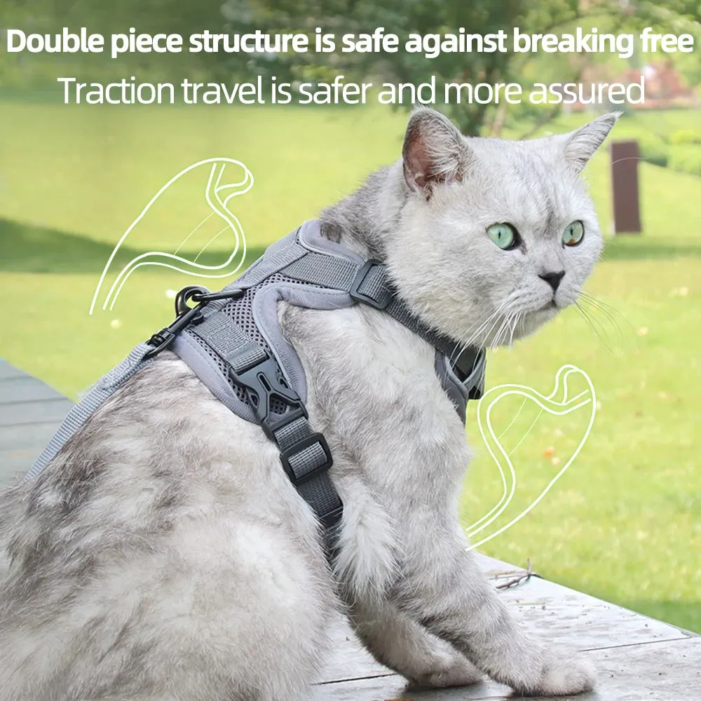 Reflective Cat Harness & Leash Set