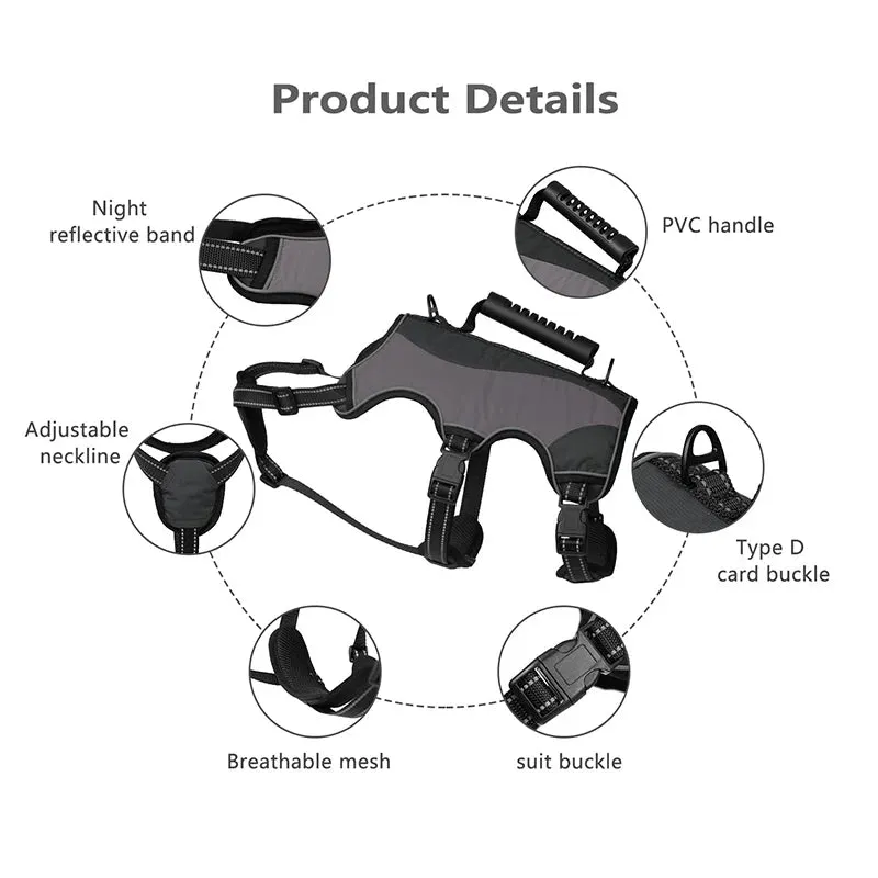 Reflective No Pull Tactical Dog Harness