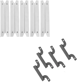 Repair Kit for Charmglow 810-8533-F, Brinkmann 810-4580-F, 810-8533-F Gas Grill Includes 5 Stainless Heat Plates and 4 Crossover Tube