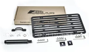 Replacement for 2015-2020 Nissan Fairlady 370Z Nismo Models | EOS Plate Version 2 Front Bumper Tow Hook License Plate Relocator Mount Bracket Tow-473-V2 (Full Size)
