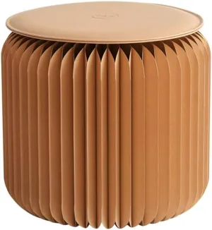 Retractable Stool Folding Chair Outdoor Stool Fishing Kraft Paper Folding Stool (Coffee)