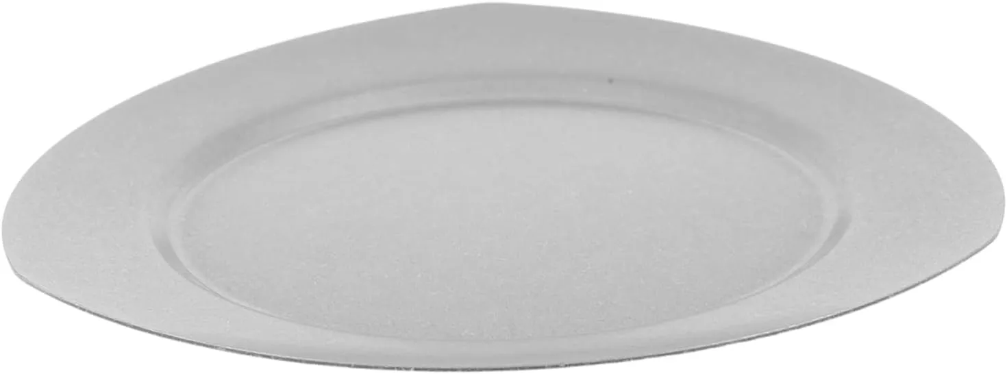 Retro Stainless Steel Food Tray Vintage Dinner Plate for Outdoor Camping Pasta and Desserts Heat Resistant Serving Platter