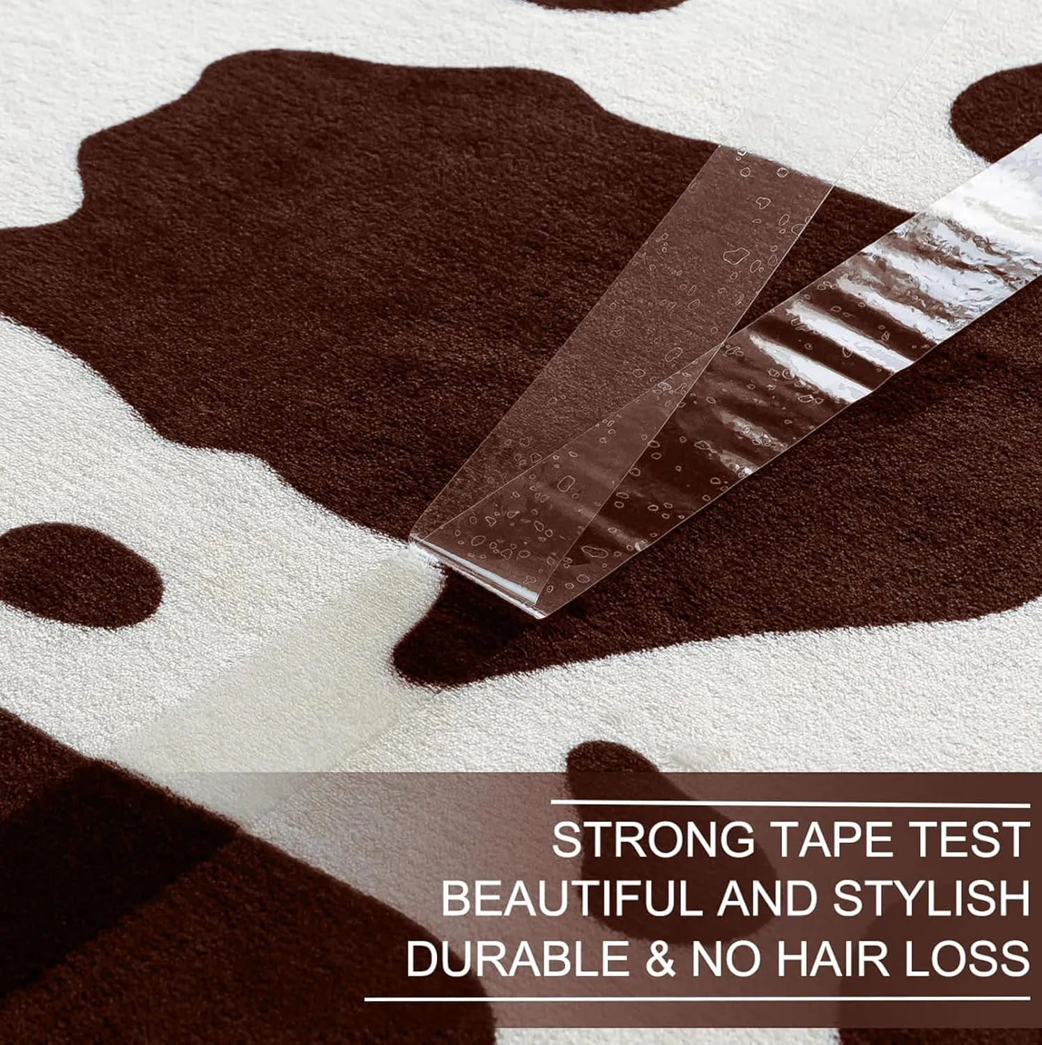 Richave Fleece Cow Print Blanket for All Season - Premium Lightweight Anti-Static Brown and Ivory King Size Blankets Plush Gift for Daughter Mom, Bedroom Decor 90" x 108"(Brown Cow)