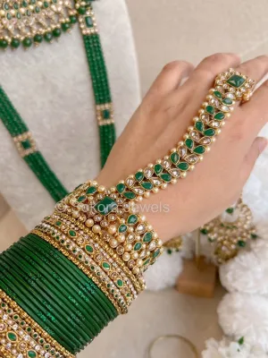Riya Hand Harness - Green