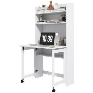 Rootz Computer Desk - Workspace Table - Compact Desk - Space-Saving Design - 80cm x 69cm x 153cm
