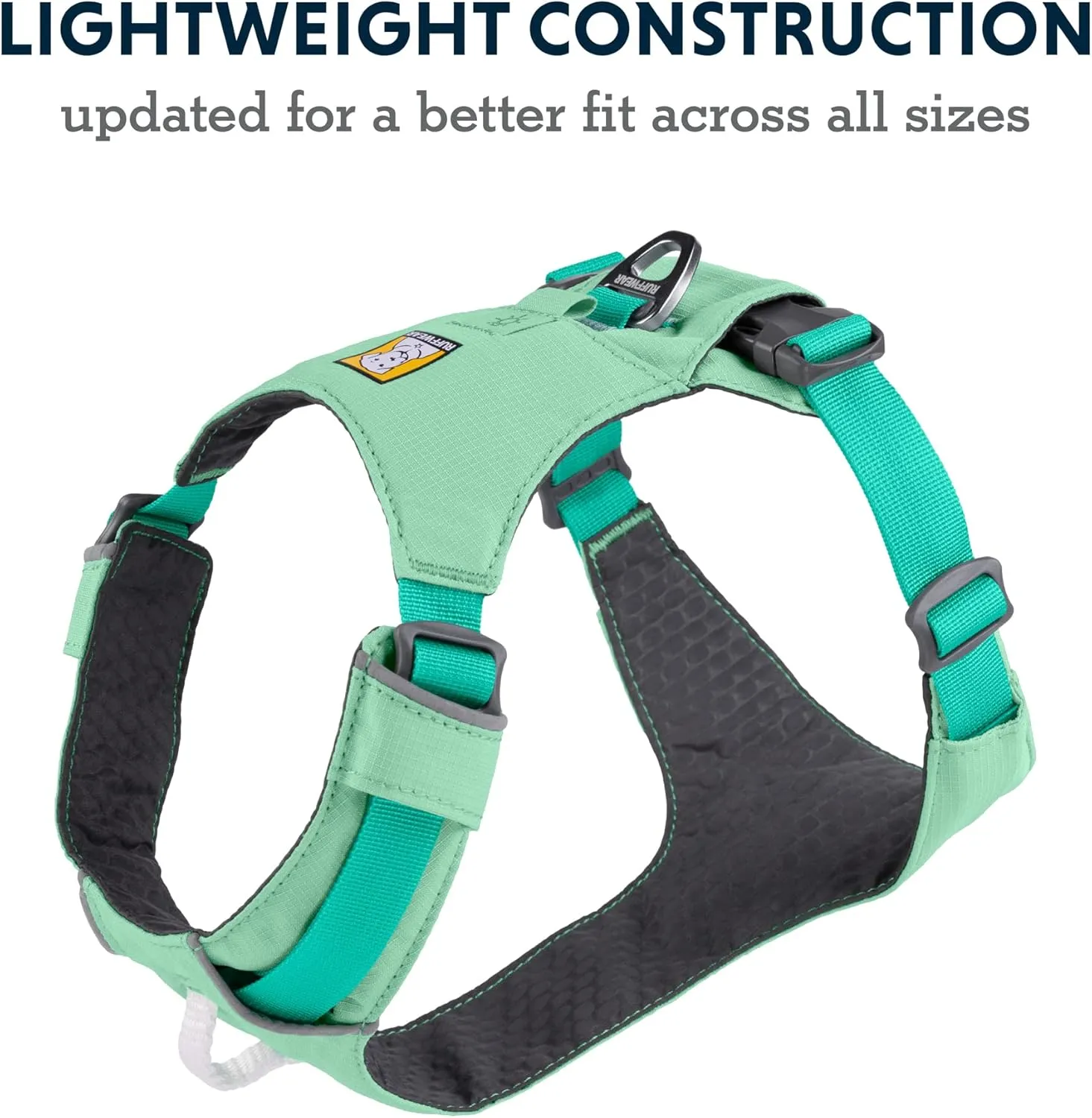 Ruffwear, Hi & Light, Everyday Lightweight Dog Harness, Trail Running, Walking, Hiking, All-Day Wear, Sage Green, Medium