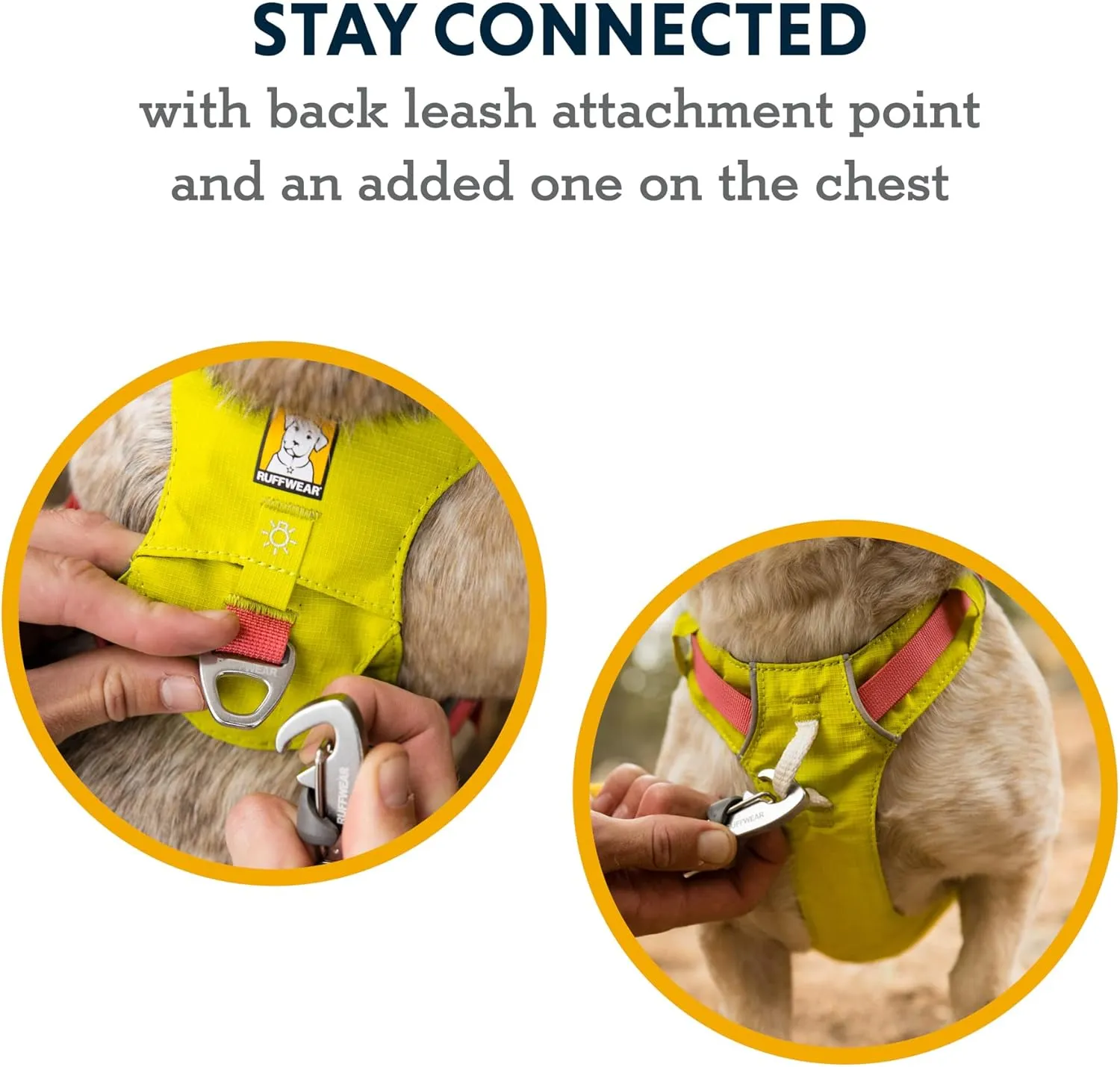 Ruffwear, Hi & Light, Everyday Lightweight Dog Harness, Trail Running, Walking, Hiking, All-Day Wear, Sage Green, Medium