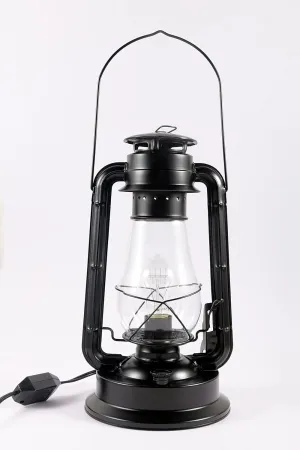 Rustic Farmhouse Lantern Table Lamp: Dimmable, Edison Bulb, Line Cord Dimmer - Large Body, Rustic Finish, UL USA/ULC Canada Safety Listed by Muskoka Lifestyle Products USA