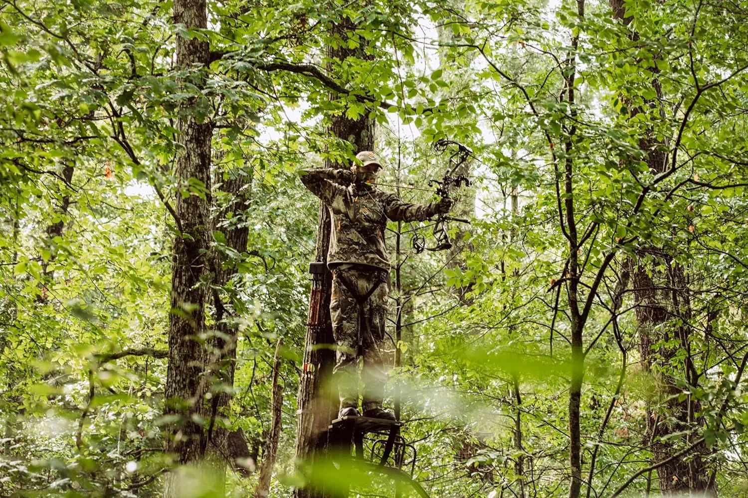 ScentLok BE:1 Phantom Hooded Pullover, Lightweight Camo Half-Zip Hunting Jacket