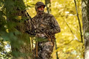 ScentLok BE:1 Phantom Hooded Pullover, Lightweight Camo Half-Zip Hunting Jacket