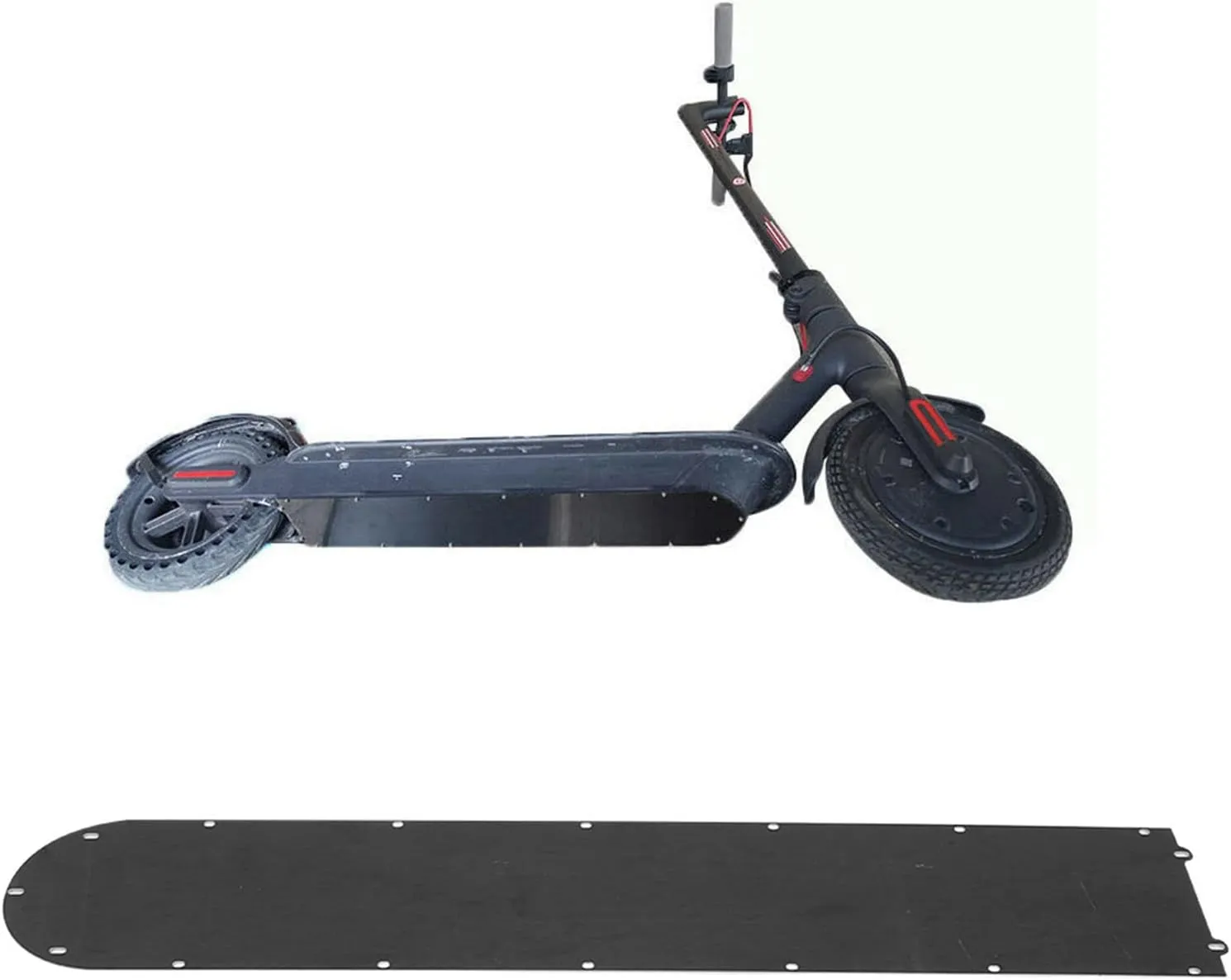 Scooter Plates Escooter Bottom Base Board 52×10×1 Black Stainless Steel Battery Compartment Bottom Cover for Mijia M365 Electric Scooter