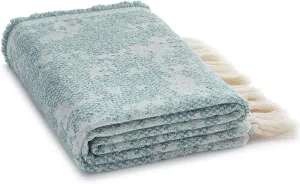 SE SOFTEXLY Organic Cotton Blanket Twin Size, Breathable Soft Blanket, Summer Throw Blanket for Couch Bed Sofa(59" x 60",Green)