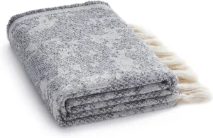 SE SOFTEXLY Wool Blanket Throw 59x60, Camp Blanket Soft Cozy Blanket 40% Wool,Great for Home, Yoga,Indoors & Outdoors, Sporting Events or Survival & Emergency Kits