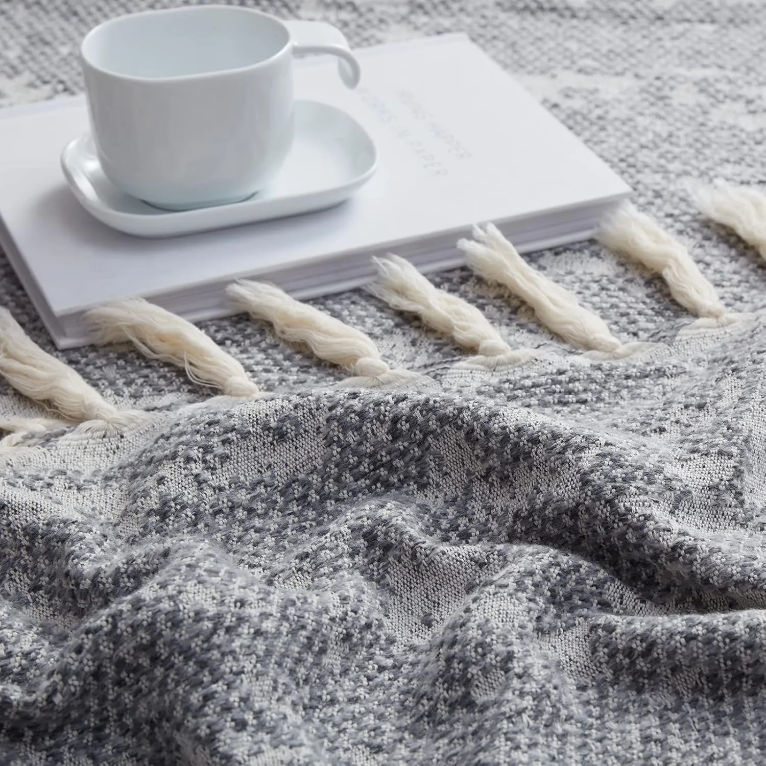 SE SOFTEXLY Wool Blanket Throw 59x60, Camp Blanket Soft Cozy Blanket 40% Wool,Great for Home, Yoga,Indoors & Outdoors, Sporting Events or Survival & Emergency Kits