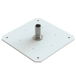 Seaview Starlink Adapter Plate for 24in KVH Domes with Starlink Stainless Steel 1in-14 Threaded Adapter & Stainless Steel Fixed Base