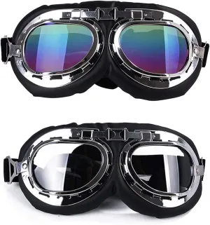 SEIS Dog Windproof Glasses Large Dog Sunglasses Pet Folding Winter Windproof Sunglasses Sled Dog Goggles (Colorful  White)