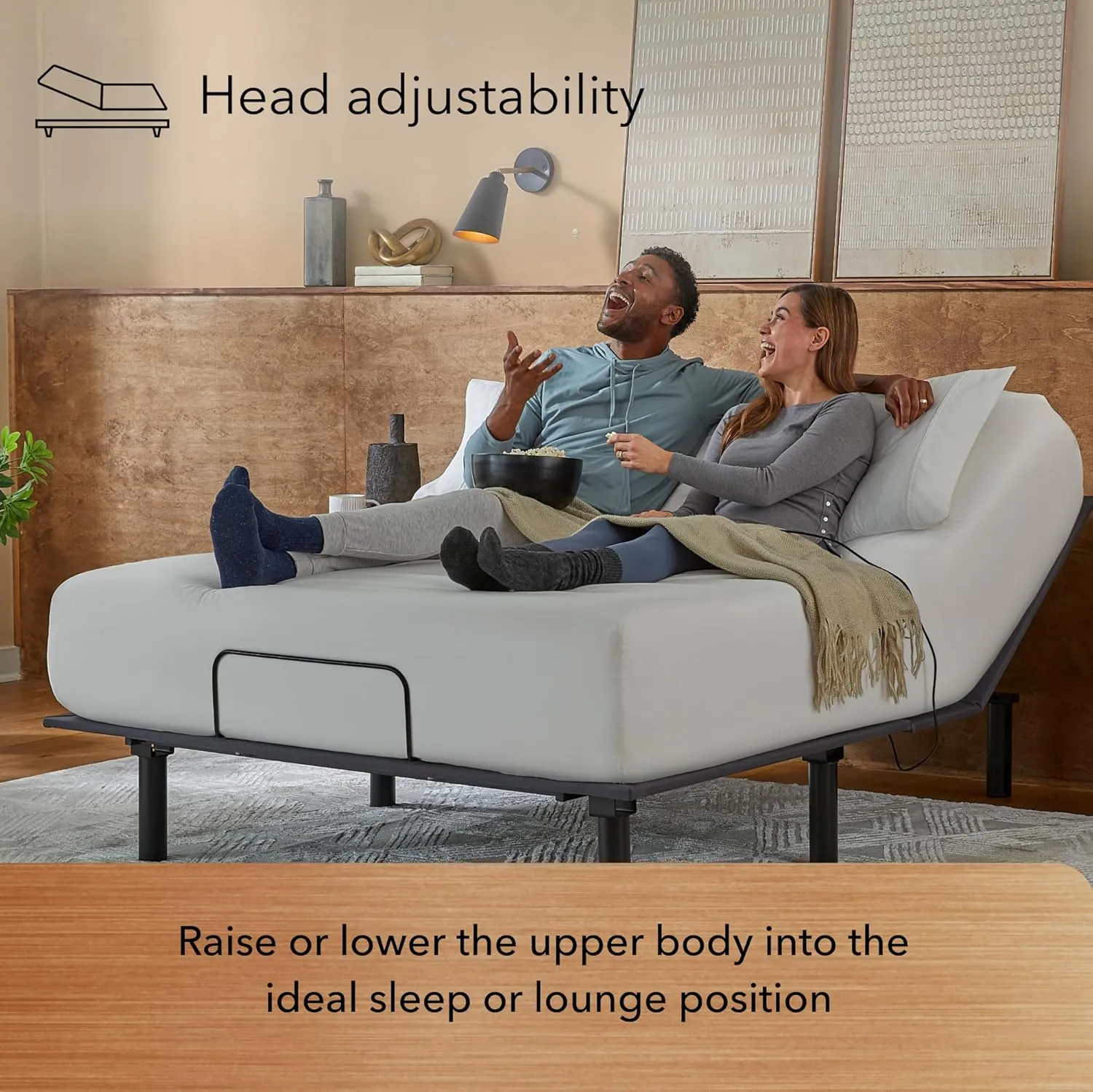 Serta baselogic Bronze Adjustable Base Bed Frame - Twin XL - Head Adjustability, Wired Remote, Removable Legs for Zero-Clearance Design, and Foldable for Convenient Mobility and Storage