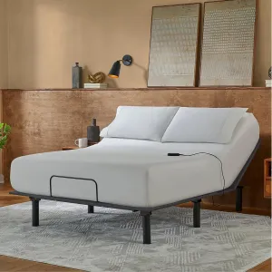 Serta baselogic Bronze Adjustable Base Bed Frame - Twin XL - Head Adjustability, Wired Remote, Removable Legs for Zero-Clearance Design, and Foldable for Convenient Mobility and Storage