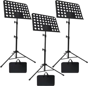 Sheet Music Stand, 3 Pack Adjustable Music Stand with Carrying Bag, Professional Music Book Holder Music Sheet Clip Holder for Guitar, Ukulele, Violin Players(Standard Version, 3 Pack)