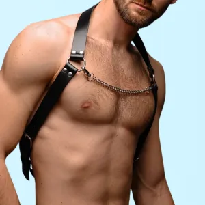 SILAS - Chain & Leather Men's Harness