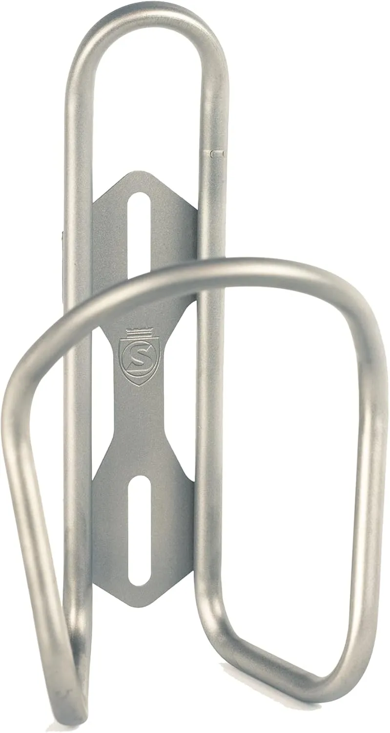 SILCA Sicuro Titanium Water Bottle cage | Cages for Bike with 21mm Fore/AFT Adjustment | Lighter Than Steel and Stronger Than Carbon and Alloy 30g | Hand Bent and Laser Welded in Indiana | USA Made