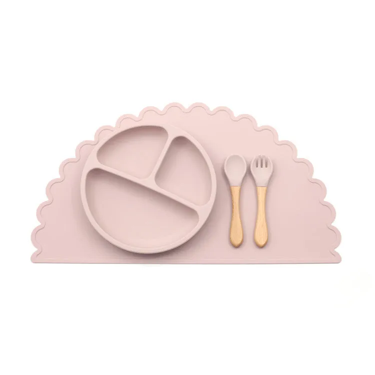 Silicone Meal Mat Feeding Set Washable And Foldable