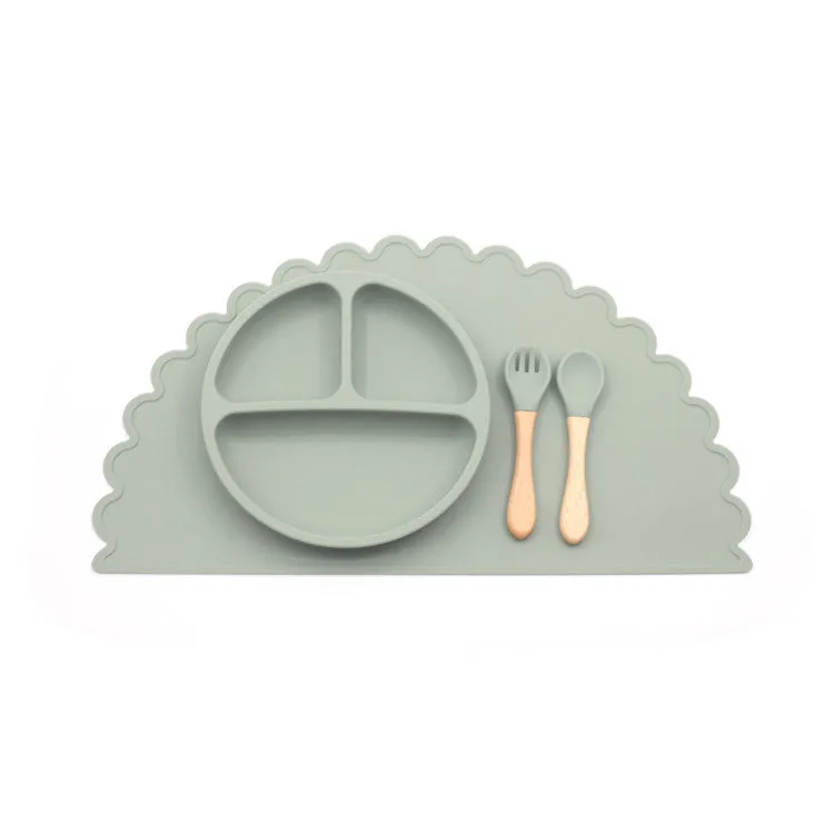 Silicone Meal Mat Feeding Set Washable And Foldable
