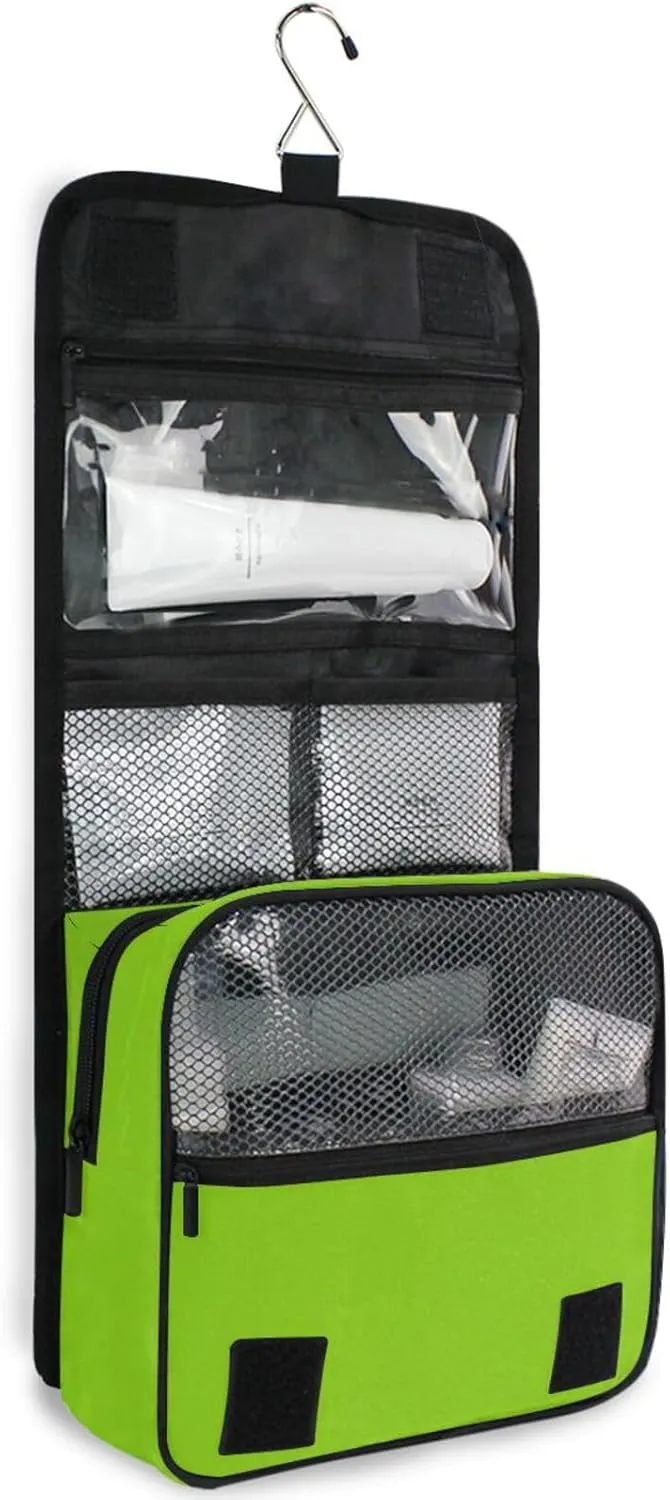 Sinestour Light Green Custom Toiletry Bag Personalized Name Makeup Cosmetic Bag Large Capacity Cosmetic Case Travel Toiletry Organizer for Toiletries Bathroom Travel Storage