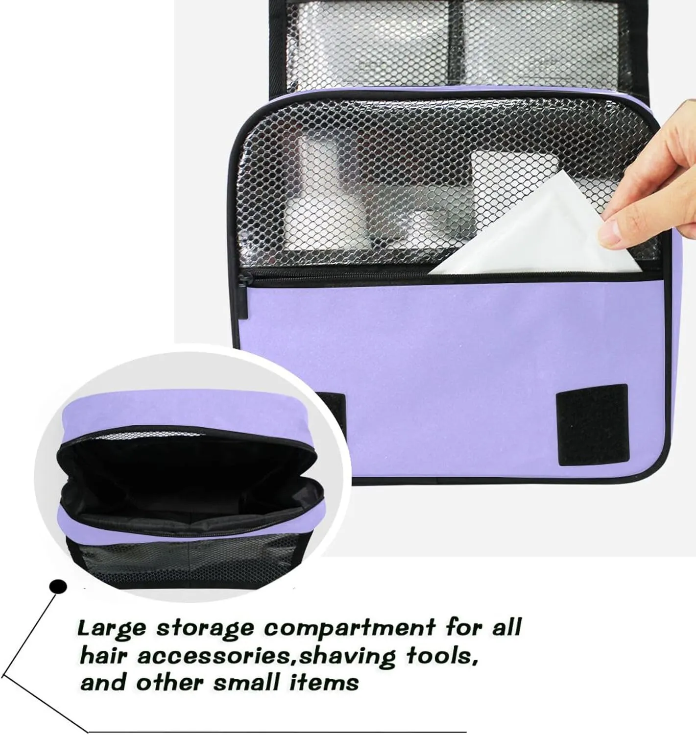 Sinestour Lilac Custom Toiletry Bag Personalized Name Makeup Cosmetic Bag Cosmetic Case Large Capacity Travel Toiletry Organizer for Shaving Toiletries Brush Storage