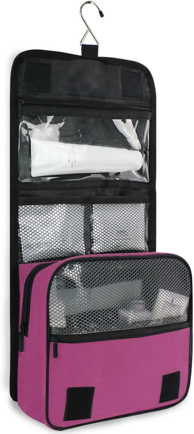 Sinestour Purple Custom Toiletry Bag Personalized Full Name Makeup Large Capacity Cosmetic Case Bag Travel Toiletry Organizer for Travel Toiletries Storage