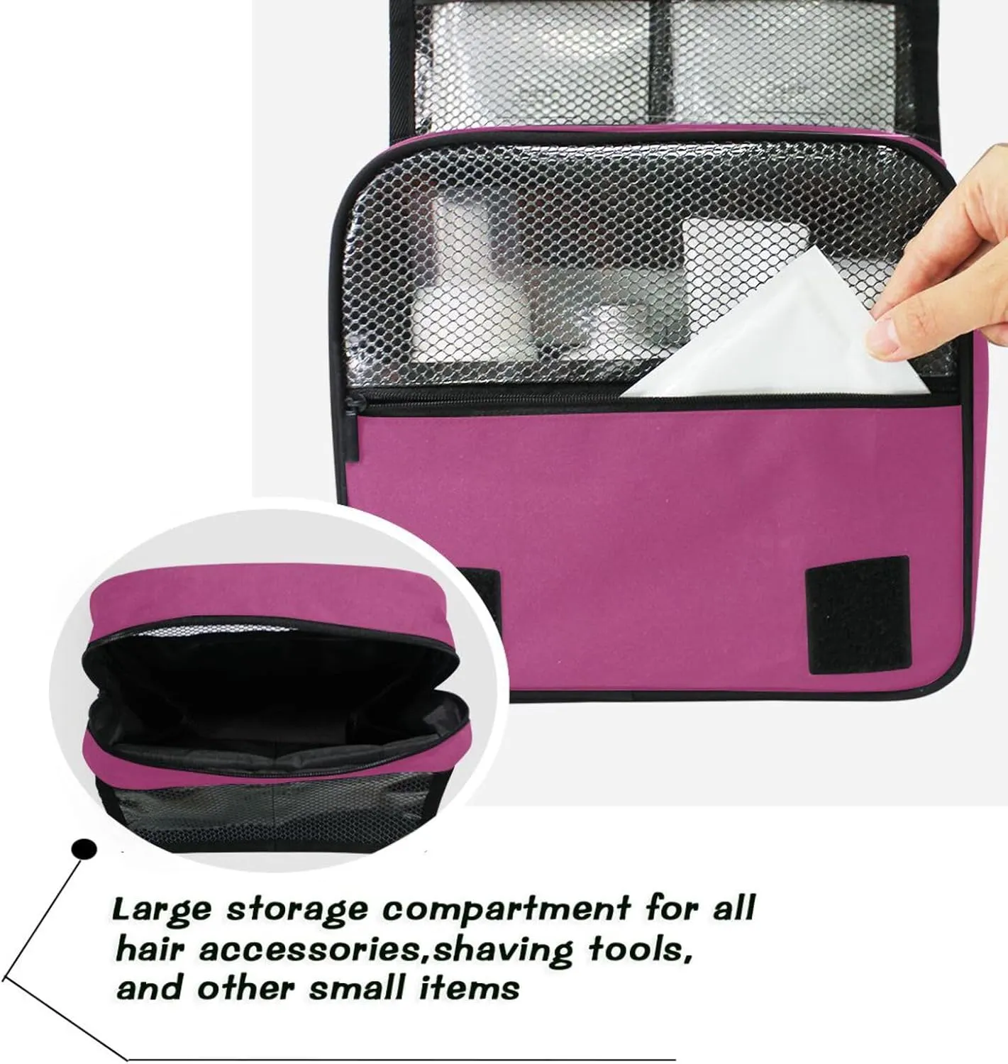 Sinestour Purple Custom Toiletry Bag Personalized Full Name Makeup Large Capacity Cosmetic Case Bag Travel Toiletry Organizer for Travel Toiletries Storage