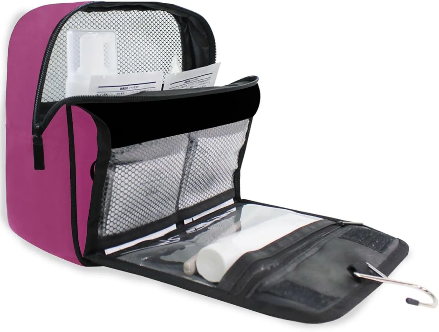 Sinestour Purple Custom Toiletry Bag Personalized Full Name Makeup Large Capacity Cosmetic Case Bag Travel Toiletry Organizer for Travel Toiletries Storage