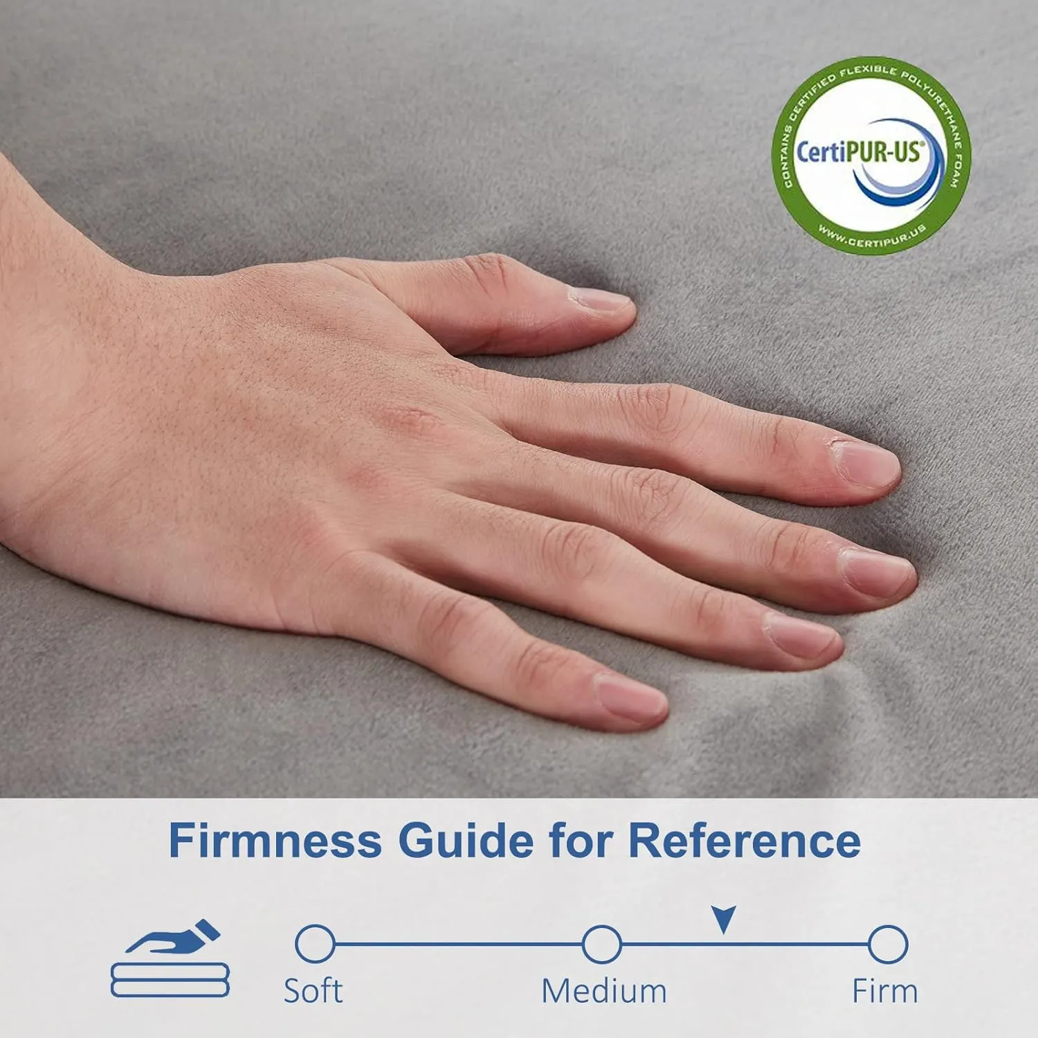 SINWEEK Tri-Folding Mattress Foam Topper 38 x 75 x 4 Inch Folding Pad with Removable Cover