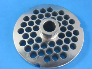 Size #52 x 1/2" holes. (12 mm holes) Coarse and Sausage meat grinder disc plate Hobart, Biro, Berkel. Lifetime NO RUST warranty.