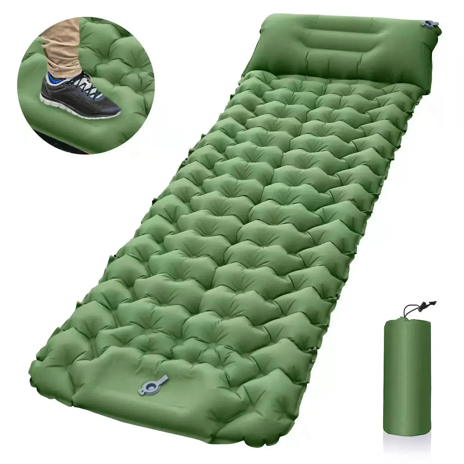 Sleeping Pad Camping Inflatable Mattress with Pillows