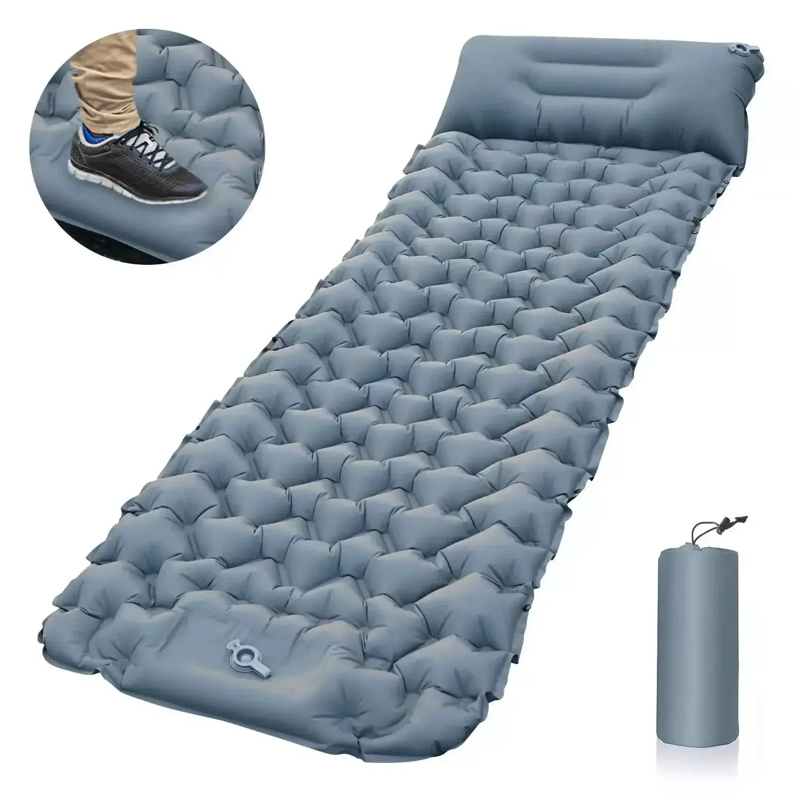 Sleeping Pad Camping Inflatable Mattress with Pillows