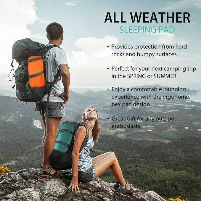 Sleeping Pad for Camping, 77"x26", Ultralight Inflatable Sleeping Mat with Built-in Foot Pump, Upgraded Durable Compact Camping Air Mattress for Camping, Backpacking, Hiking(Blue)