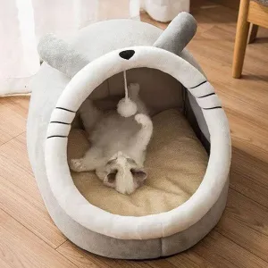 Small Dogs Self-Warming Cat Tent - Foldable Removable & Washable Pet Sleeping Bed