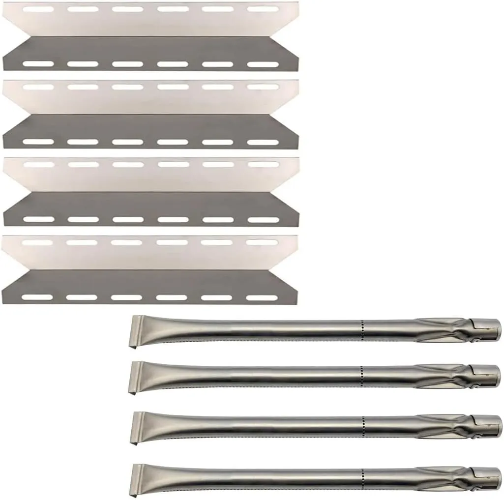 SN2341 (4-Pack) SA0361 (4-Pack) 17 5/16" Heat Plate and Burner Replacement For Charmglow 720-0234 For Nexgrill 720-0033, 720-0234, 720-0289