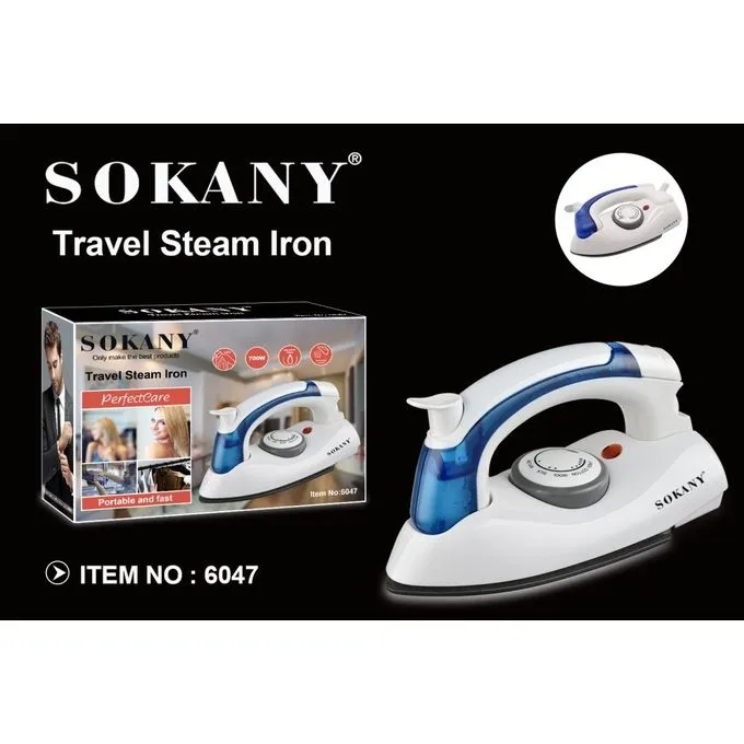 Sokany Travel Steam Iron - Non-stick, Light-weight
