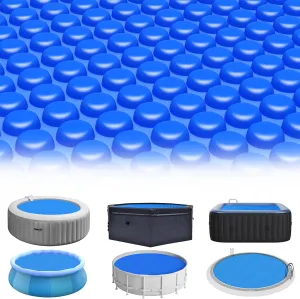 Solar Pool Cover 6 Ft Round Solar Blanket for Above Ground Inground Pools, Hot Tub SPA Bubble Wrap Pool Cover Protector, 12 Mil Circle Thermal Covers Floating Blanket Mat for Swimming Pools