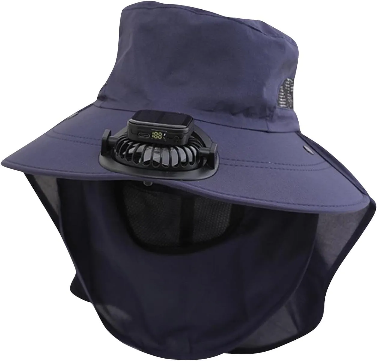 Solar Powered Fan Hat for Women, Wide Brim Bucket Hats UPF 50  for Summer Beach Outdoor Fishing Hiking Daily
