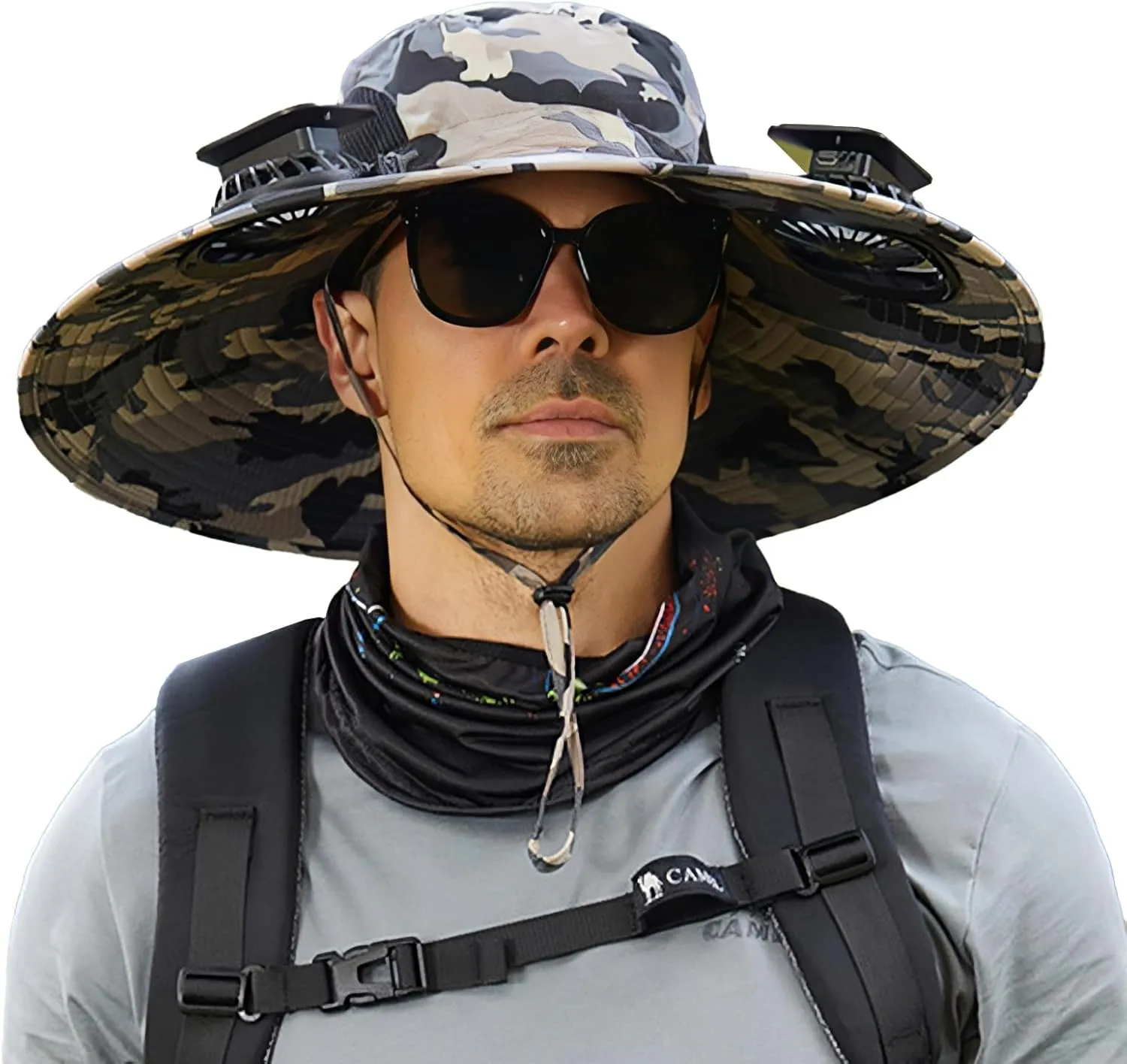Solar Powered Fishing Hat with Built-in Cooling Fan – UPF 50  Sun Protection, Adjustable & Breathable for Men & Women