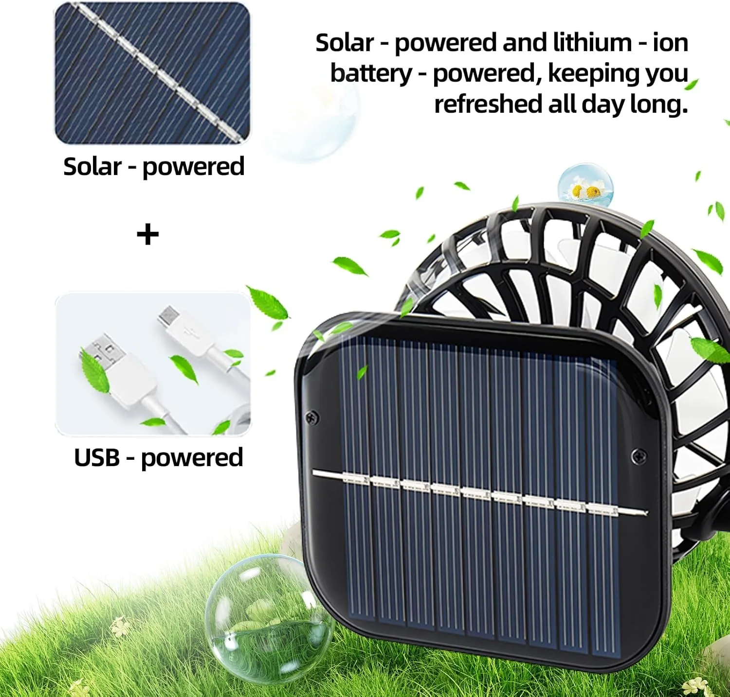 Solar Powered Fishing Hat with Built-in Cooling Fan – UPF 50  Sun Protection, Adjustable & Breathable for Men & Women