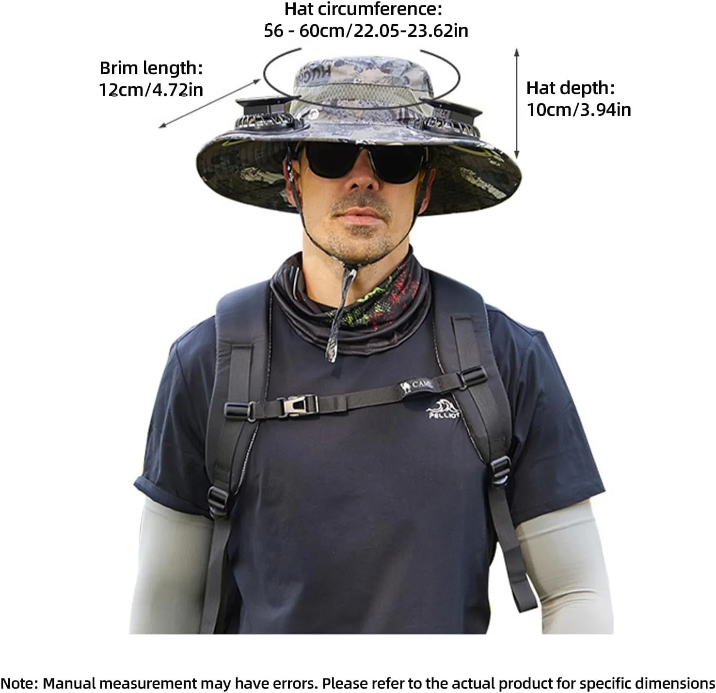 Solar Powered Fishing Hat with Built-in Cooling Fan – UPF 50  Sun Protection, Adjustable & Breathable for Men & Women