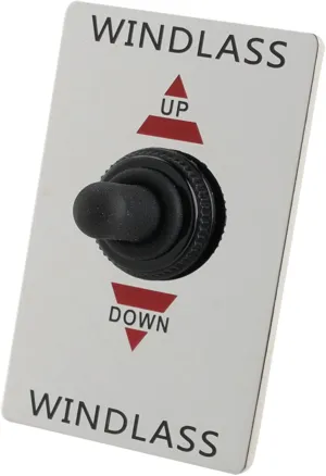South Bend Components Rocker Switch Panel Replacement for Anchor Windlass System – Stainless Steel, 12V Pre-Wired with Up/Down Operation