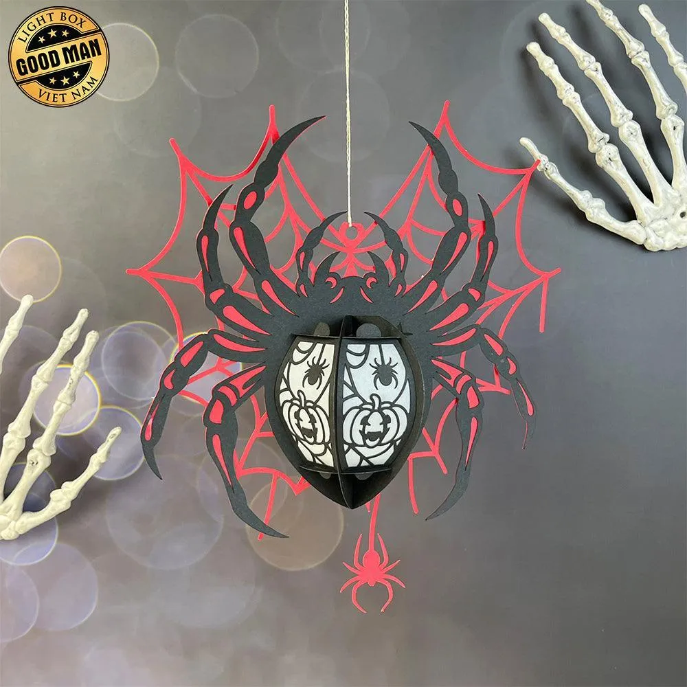 Spider - 3D Spider Lantern File - Cricut File 3 - LightBoxGoodMan